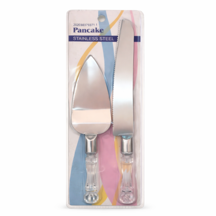 Juego de Cuchillo y Espátula para Pastel