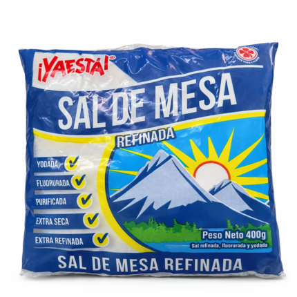 Sal Refinada de Mesa Yodada con Flúor YAESTÁ