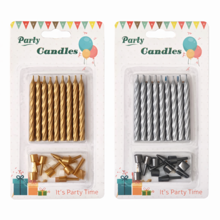 Velitas con base Feliz Cumpleaños