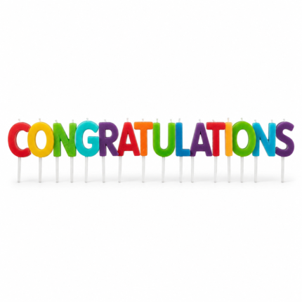 Kit de Velitas Congratulations para Pastel